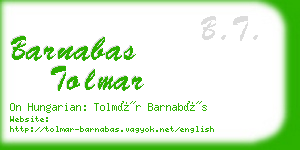 barnabas tolmar business card